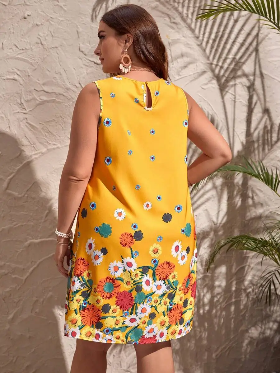 Yellow Floral Print Sleeveless Tank Dress For Women Boho Beach Summer Outfit
Yellow Floral Print Sleeveless Tank Dress For Women Boho Beach Summer Outfit