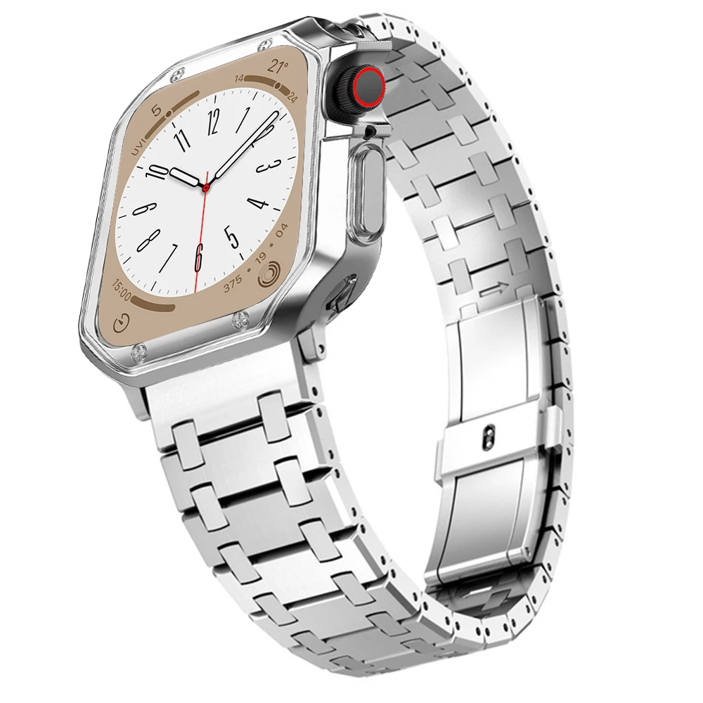 Ремешок и чехол для apple watch ultra 49 мм, ТПУ браслет из нержавеющей стали для iwatch se 6 5 4 44 мм 40 мм, серия 7 8 45 мм 41 мм
Ремешок и чехол для apple watch ultra 49 мм, ТПУ браслет из нержавеющей стали для iwatch se 6 5 4 44 мм 40 мм, серия 7 8 45 мм 41 мм