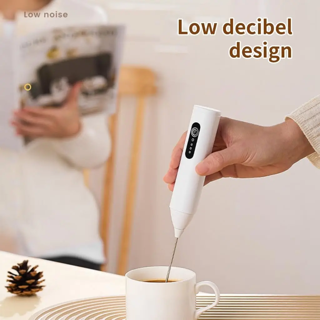 Electric Milk Frother, USB Rechargeable Handheld Foam Maker with Double Whisk, 3-Speed Settings for Coffee, Tea, Matcha, and Egg
Electric Milk Frother, USB Rechargeable Handheld Foam Maker with Double Whisk, 3-Speed Settings for Coffee, Tea, Matcha, and Egg