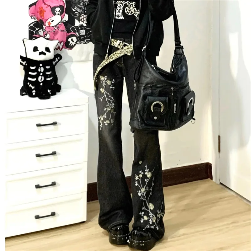 American Style Washed Embroidered Micro Flared Jeans for Women Slim fit Slimming Wide Legs With Sense Falling Long Pants Trend
American Style Washed Embroidered Micro Flared Jeans for Women Slim fit Slimming Wide Legs With Sense Falling Long Pants Trend