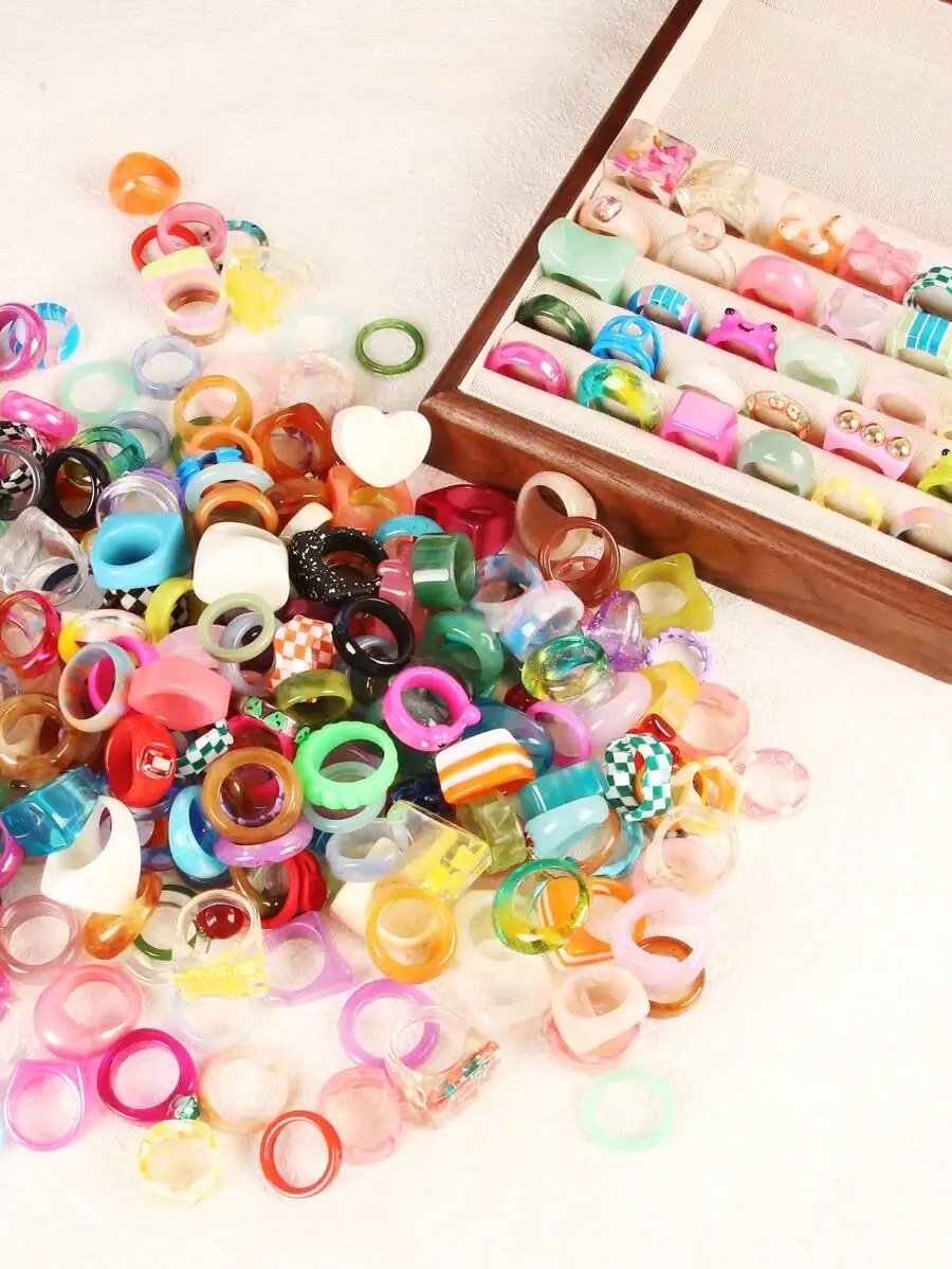 30 Pcs Random Y2K Colorful Chunky Resin Acrylic Rings Set For Women
30 Pcs Random Y2K Colorful Chunky Resin Acrylic Rings Set For Women