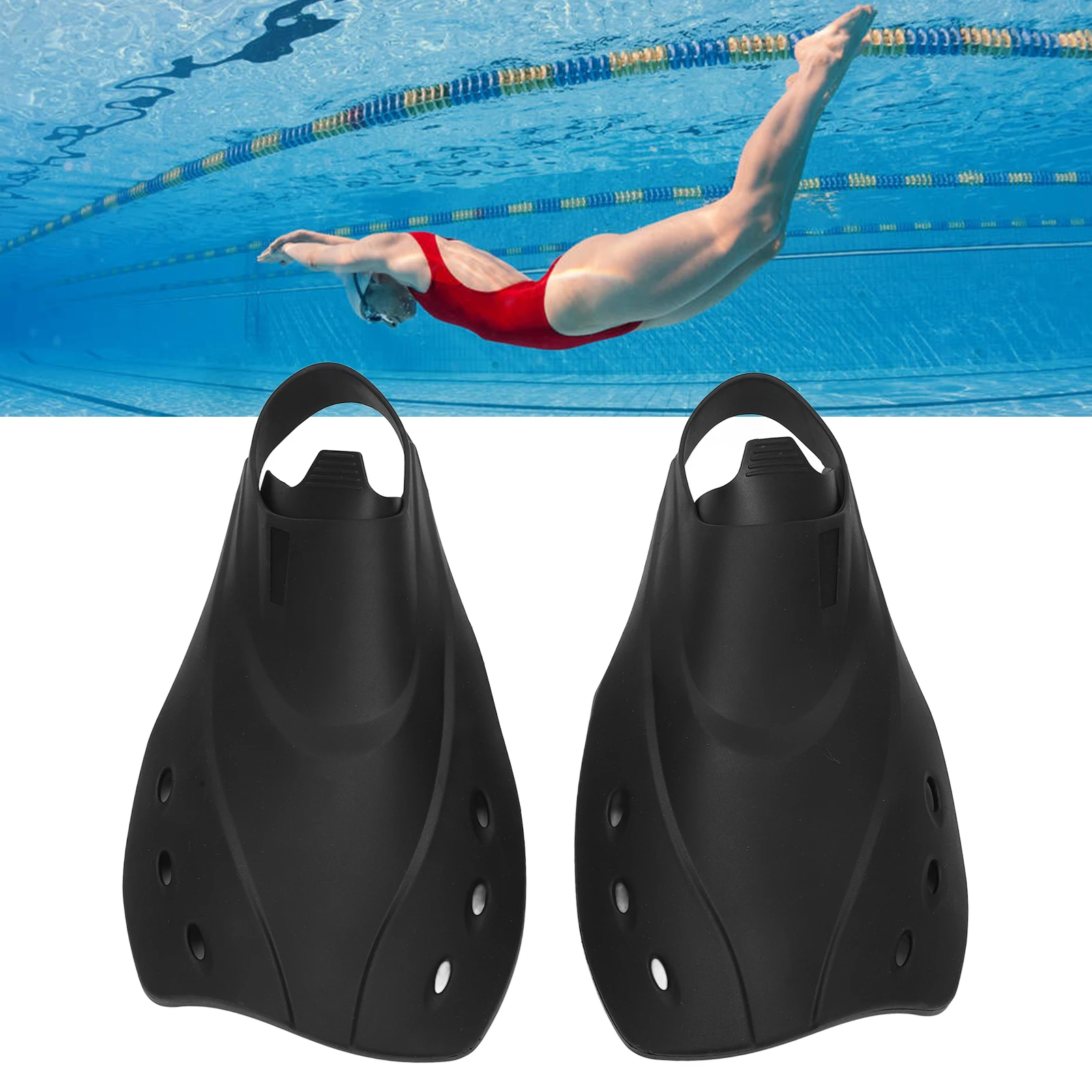 Short Swimming Fins Short Fins Smoother Edges Drain Hole Design Moderate Softness Adjustable Swimming Fins for Diving
Short Swimming Fins Short Fins Smoother Edges Drain Hole Design Moderate Softness Adjustable Swimming Fins for Diving