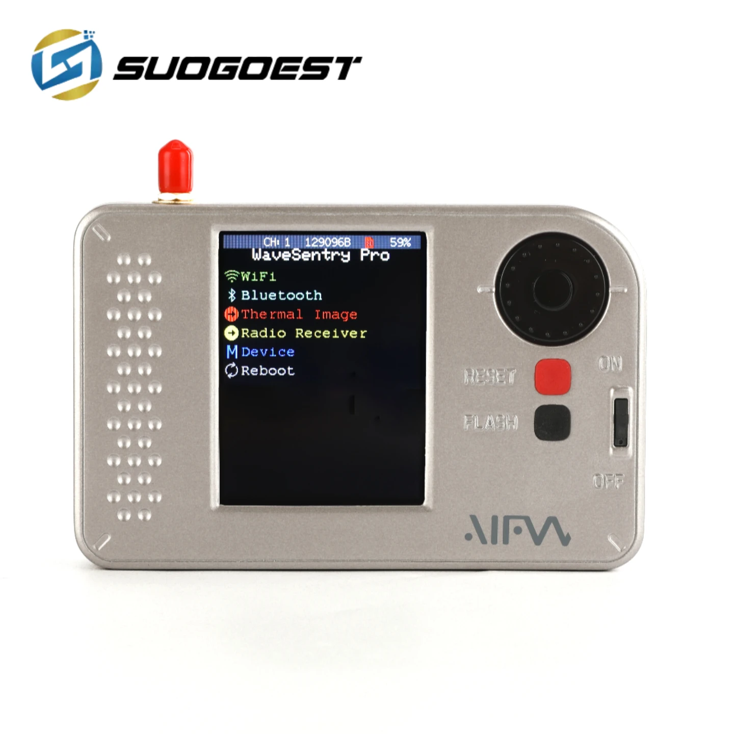 AIFW WaveSentry Portable ESP32 Marauder Multi-Tool – Radio Receiver, Thermal Imaging Camera, WiFi and Bluetooth Analysis