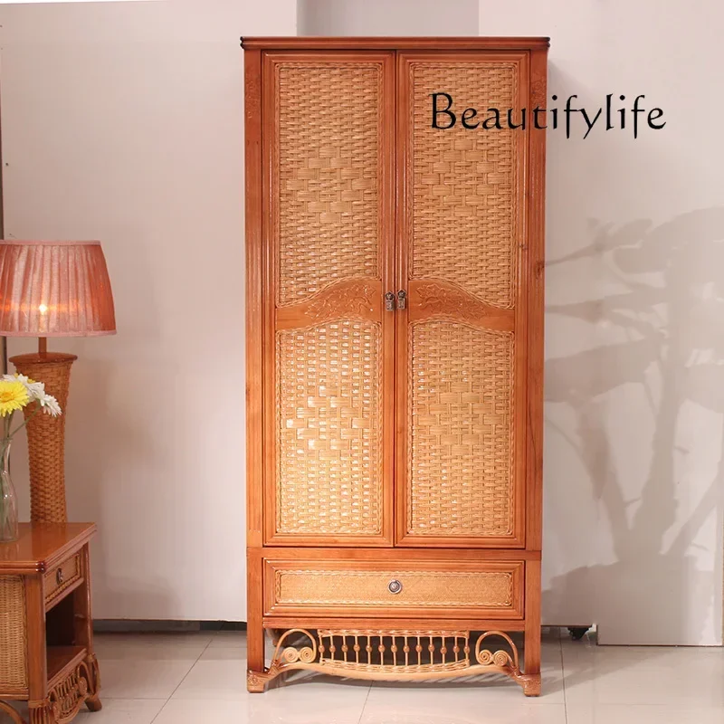 a Rattan rattan art weaving 3-door bedroom home storage wardrobe solid wood design cabinet
a Rattan rattan art weaving 3-door bedroom home storage wardrobe solid wood design cabinet