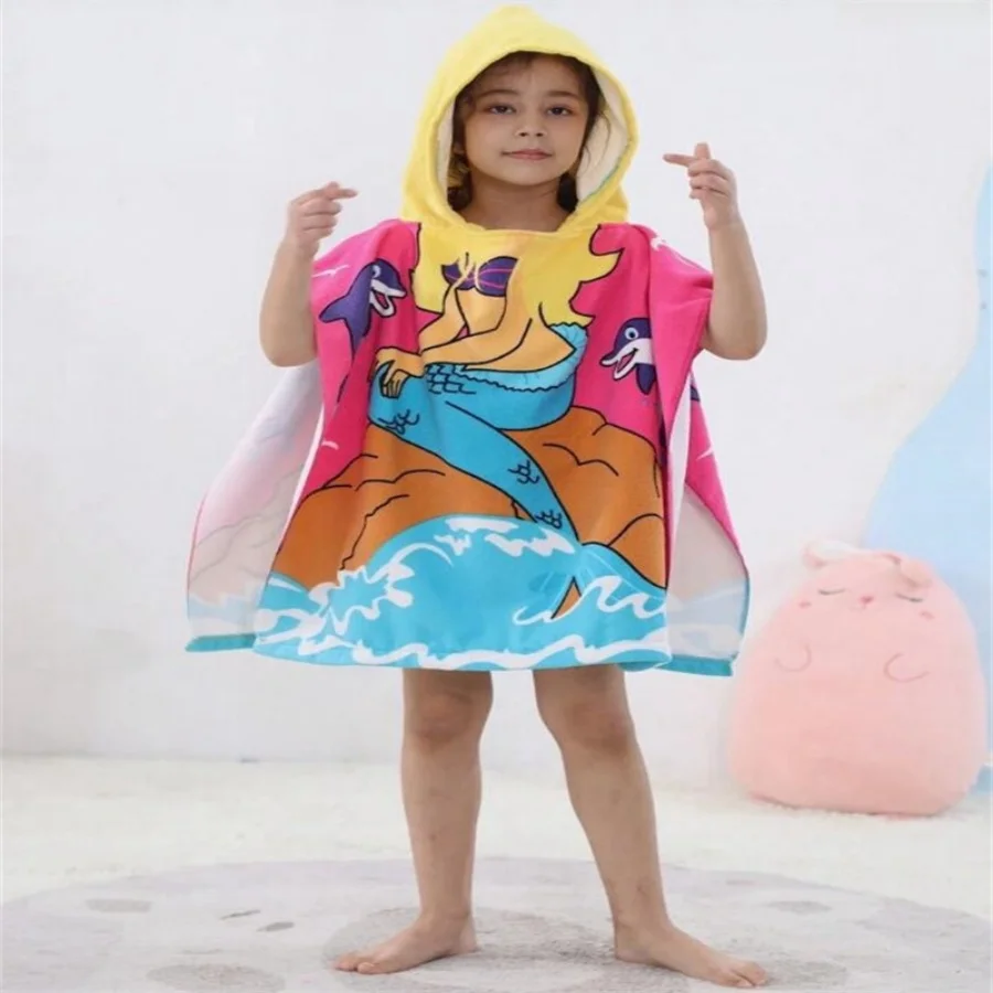 Hooded Bath Towel Poncho for Kids Microfiber Baby Towel Beach Swim Cover for Girls 2-6 Years Bathroom Beach Towel for Kids 
Hooded Bath Towel Poncho for Kids Microfiber Baby Towel Beach Swim Cover for Girls 2-6 Years Bathroom Beach Towel for Kids