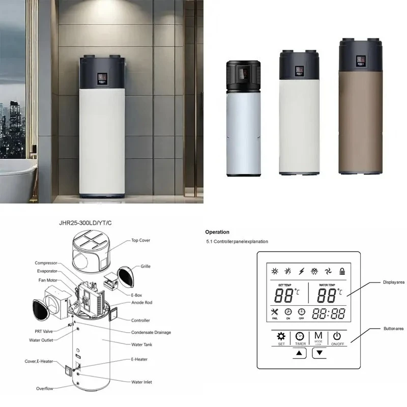 Smart All-in-One Air to Water Heat Pump for JIADELE A+++ DC Inverter Stainless Steel Hot Water Heater
Smart All-in-One Air to Water Heat Pump for JIADELE A+++ DC Inverter Stainless Steel Hot Water Heater
