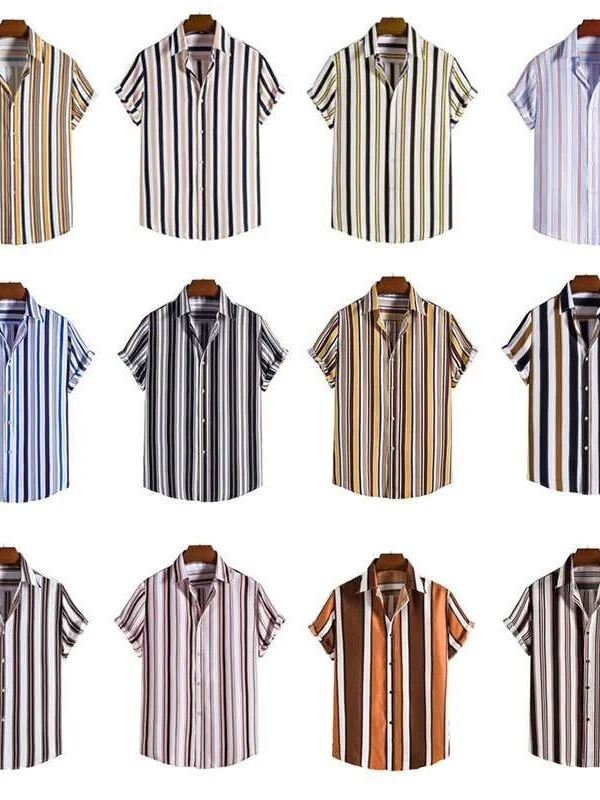 New Men's Loose plus Size Striped Short SVE Shirt PU Leather Casual Shirt CleanFit Style Short Sleeve Four Seasons Universal
New Men's Loose plus Size Striped Short SVE Shirt PU Leather Casual Shirt CleanFit Style Short Sleeve Four Seasons Universal