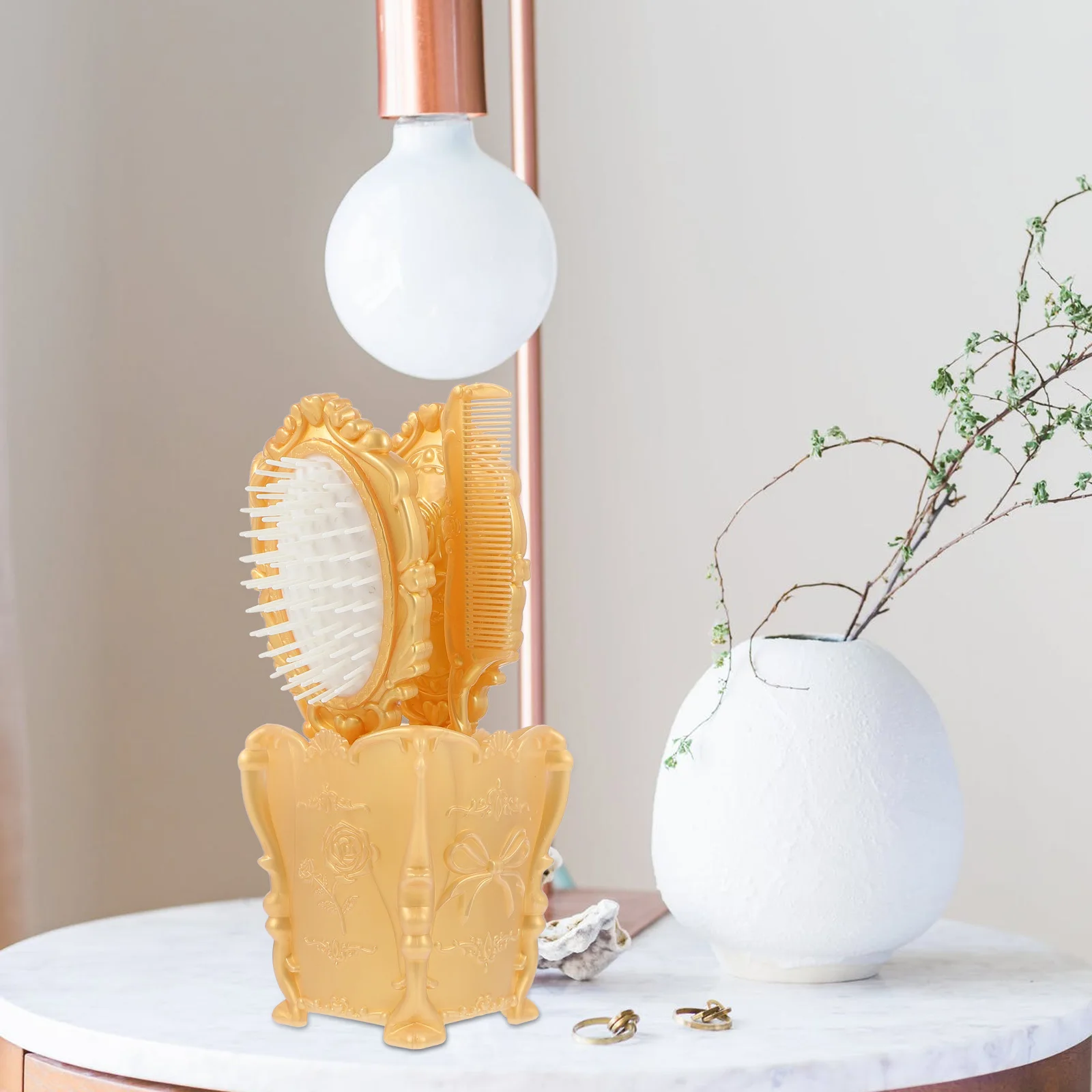 5 шт., набор расчесок для распутывания волос, салонный уход за волосами, массаж кожи головы, безболезненный держатель, настольный туалетный столик, зеркальная расческа 
5 шт., набор расчесок для распутывания волос, салонный уход за волосами, массаж кожи головы, безболезненный держатель, настольный туалетный столик, зеркальная расческа