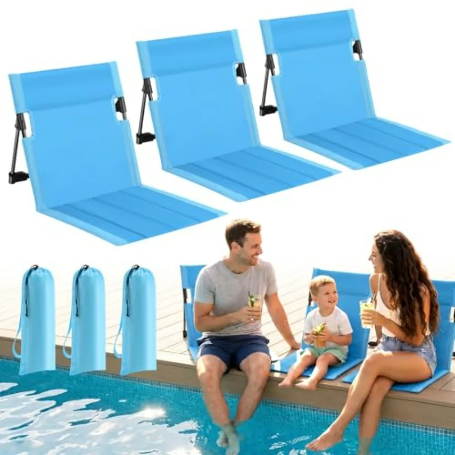 3 Pack Portable Poolside Chairs, Foldable Beach Chairs for Adults, Lightweight Legless Ground Seat with Carry Bag, Small Beach
3 Pack Portable Poolside Chairs, Foldable Beach Chairs for Adults, Lightweight Legless Ground Seat with Carry Bag, Small Beach