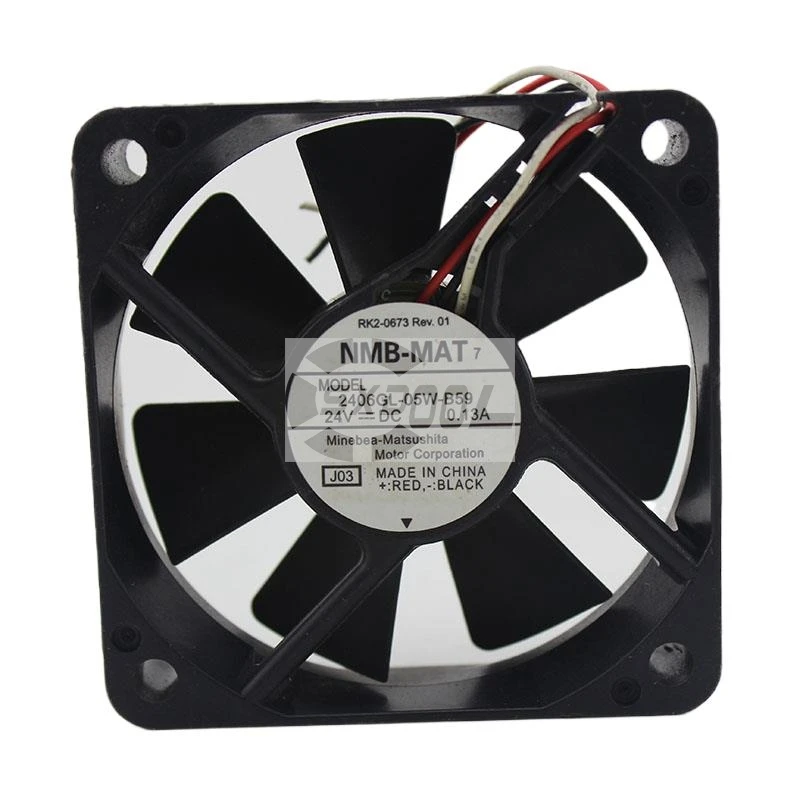 NMB 2406GL-05W-B59 6015 60mm DC 24V 0.13A Server Inverter Cooling Fan Axial Fan for Industrial Electronics Cooling
NMB 2406GL-05W-B59 6015 60mm DC 24V 0.13A Server Inverter Cooling Fan Axial Fan for Industrial Electronics Cooling