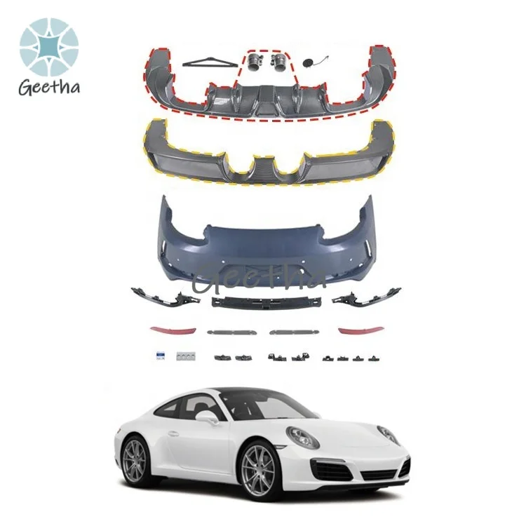 For Factory Sales 997 991 Upgrades GT3 Style Rear Bumper Tail Lights Carbon Fiber Lip Body Kits Body Kit for Porsche 911 12-19
For Factory Sales 997 991 Upgrades GT3 Style Rear Bumper Tail Lights Carbon Fiber Lip Body Kits Body Kit for Porsche 911 12-19