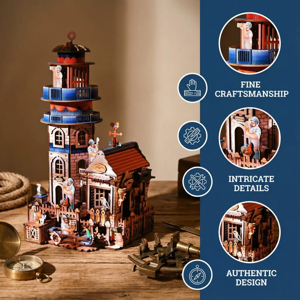 Деревянная 3D-модель OUZEY: Сборный детский домик-фонарная вышка, миниатюрный набор для творчества (DIY)
Деревянная 3D-модель OUZEY: Сборный детский домик-фонарная вышка, миниатюрный набор для творчества (DIY)