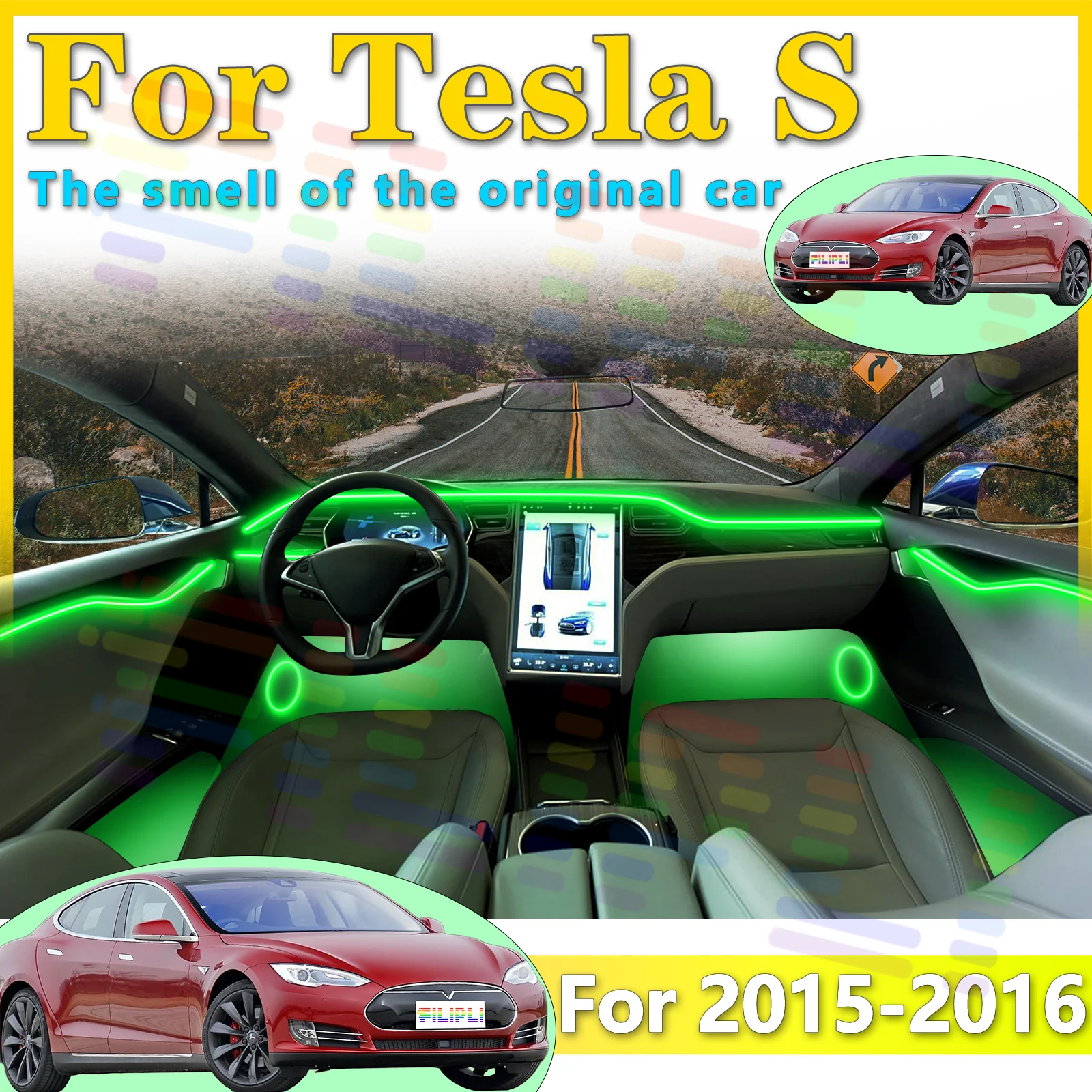 FILIPLI For Tesla Model S Interior LED Atmosphere Light Strip Acrylic All - Color Adjustable with Multiple Modes for a More Enjo
FILIPLI For Tesla Model S Interior LED Atmosphere Light Strip Acrylic All - Color Adjustable with Multiple Modes for a More Enjo
