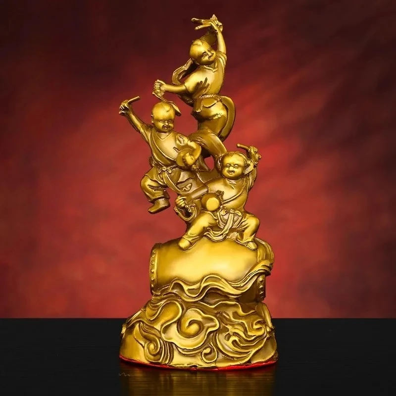 Solid Brass Boy and Girl Statue Happy Beating Drum Home Desk Decoration
Solid Brass Boy and Girl Statue Happy Beating Drum Home Desk Decoration