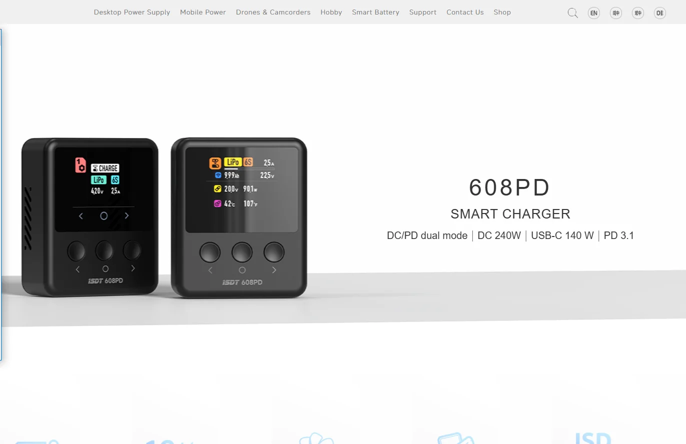 ISDT 608PD Lipo Balance Charger Discharger,DC 240W/10A PD 140W/5A Smart Digital Charger for RC Batteries LiFe/Lilon/LiPo/LiHV
ISDT 608PD Lipo Balance Charger Discharger,DC 240W/10A PD 140W/5A Smart Digital Charger for RC Batteries LiFe/Lilon/LiPo/LiHV