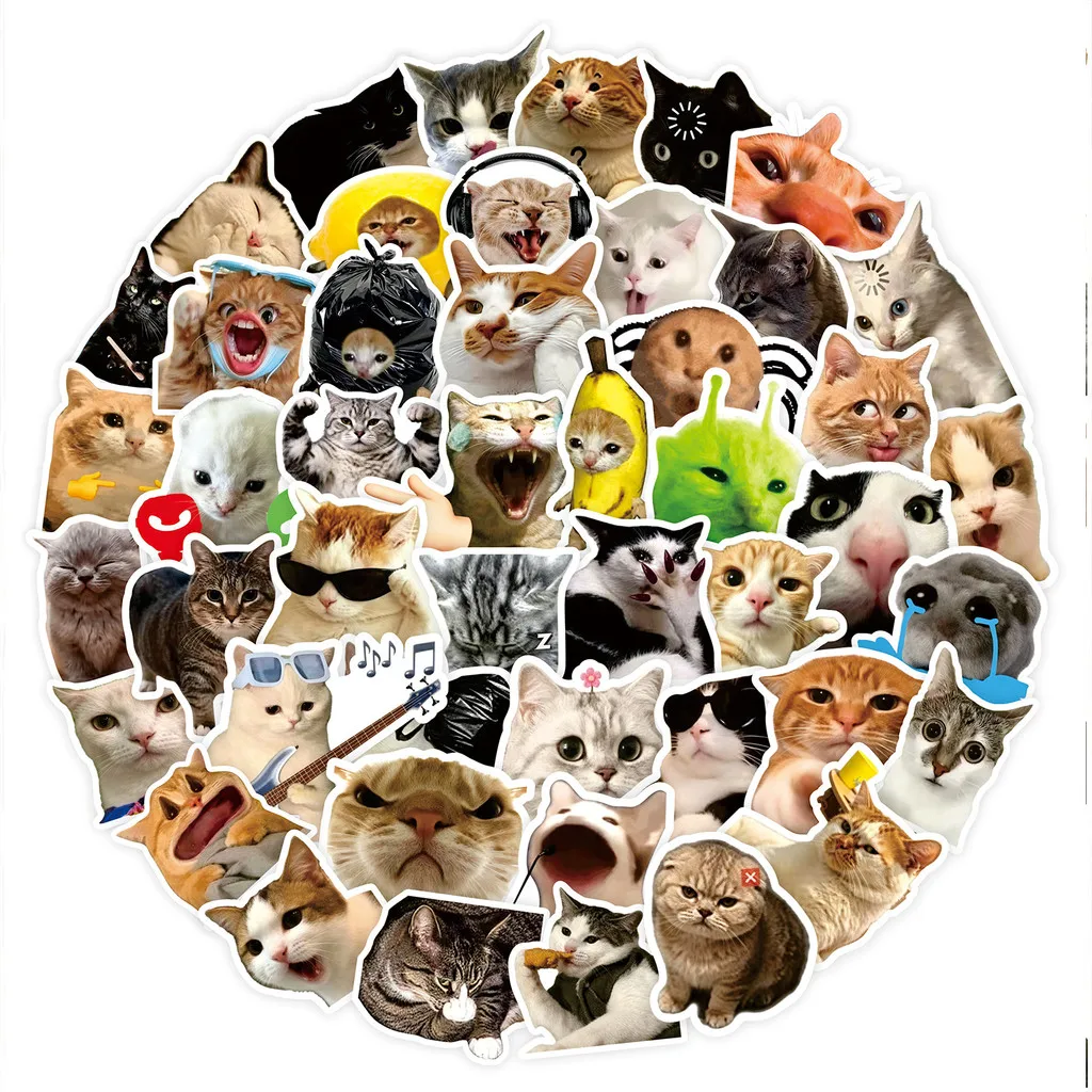 100Pcs Funny Cat Meme Stickers Cute Kitten Expression Decals Waterproof For Notebook Journal Decor Golden Memory Stickers Store
100Pcs Funny Cat Meme Stickers Cute Kitten Expression Decals Waterproof For Notebook Journal Decor Golden Memory Stickers Store