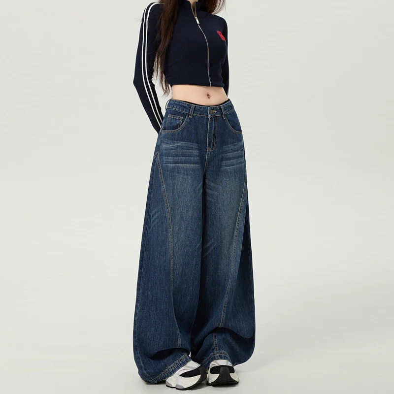 High Waist Wide Leg Loose Fit American Retro Denim Jeans for Women Winter plus Size Versatile Knife Pants
High Waist Wide Leg Loose Fit American Retro Denim Jeans for Women Winter plus Size Versatile Knife Pants