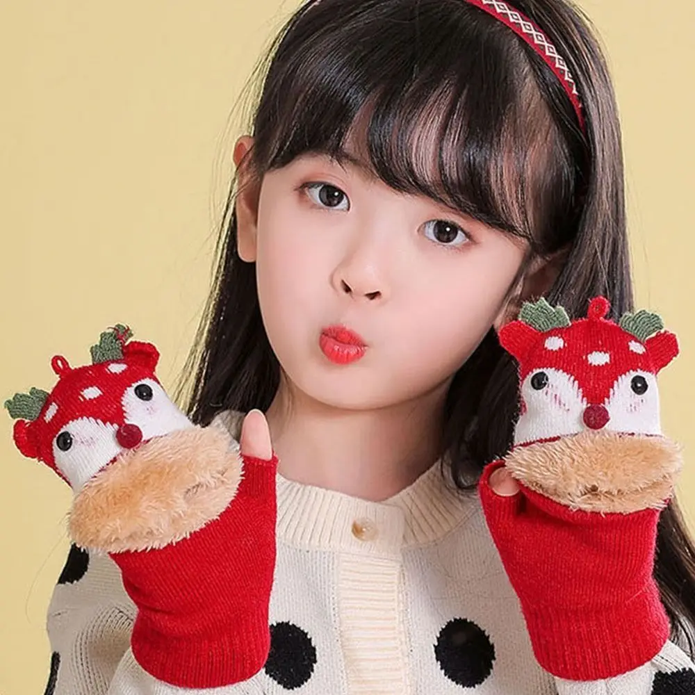 Cartoon Children Flip Cover Gloves Korean Style Warm Reindeer Gloves Thicken Winter Mittens Half Finger Knitted Gloves Winter
Cartoon Children Flip Cover Gloves Korean Style Warm Reindeer Gloves Thicken Winter Mittens Half Finger Knitted Gloves Winter
