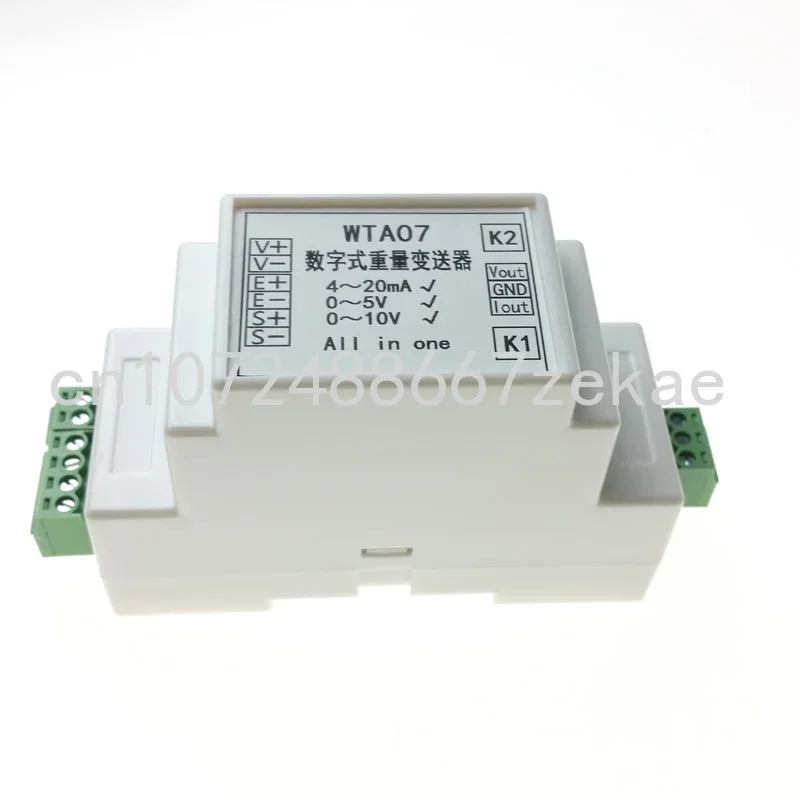 WTA07 weighing transmitter, weight transmitter, 4-20mA, 0-5V, 0-10V, DIN35 standard guide rail type
WTA07 weighing transmitter, weight transmitter, 4-20mA, 0-5V, 0-10V, DIN35 standard guide rail type