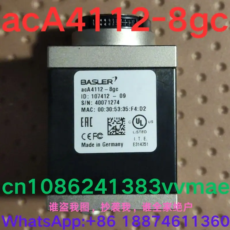 Б/у тест ОК Промышленная камера acA4112-8gc
Б/у тест ОК Промышленная камера acA4112-8gc