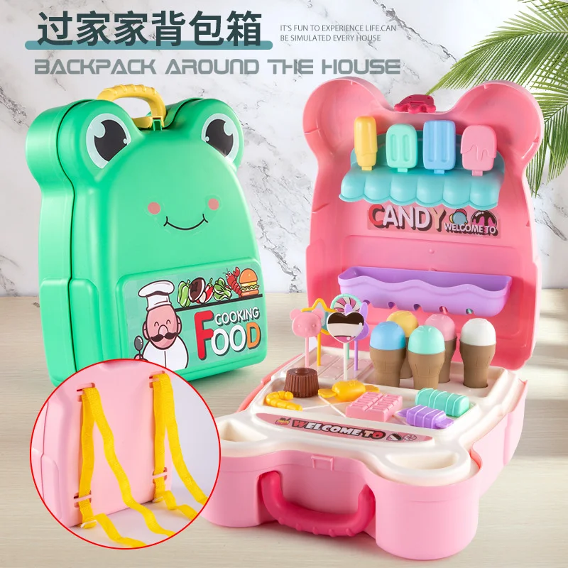 Children's Home Backpack Kitchen Cooking Set Girls' Toys Simulation Cut Fruit Cake Ice Cream
Children's Home Backpack Kitchen Cooking Set Girls' Toys Simulation Cut Fruit Cake Ice Cream