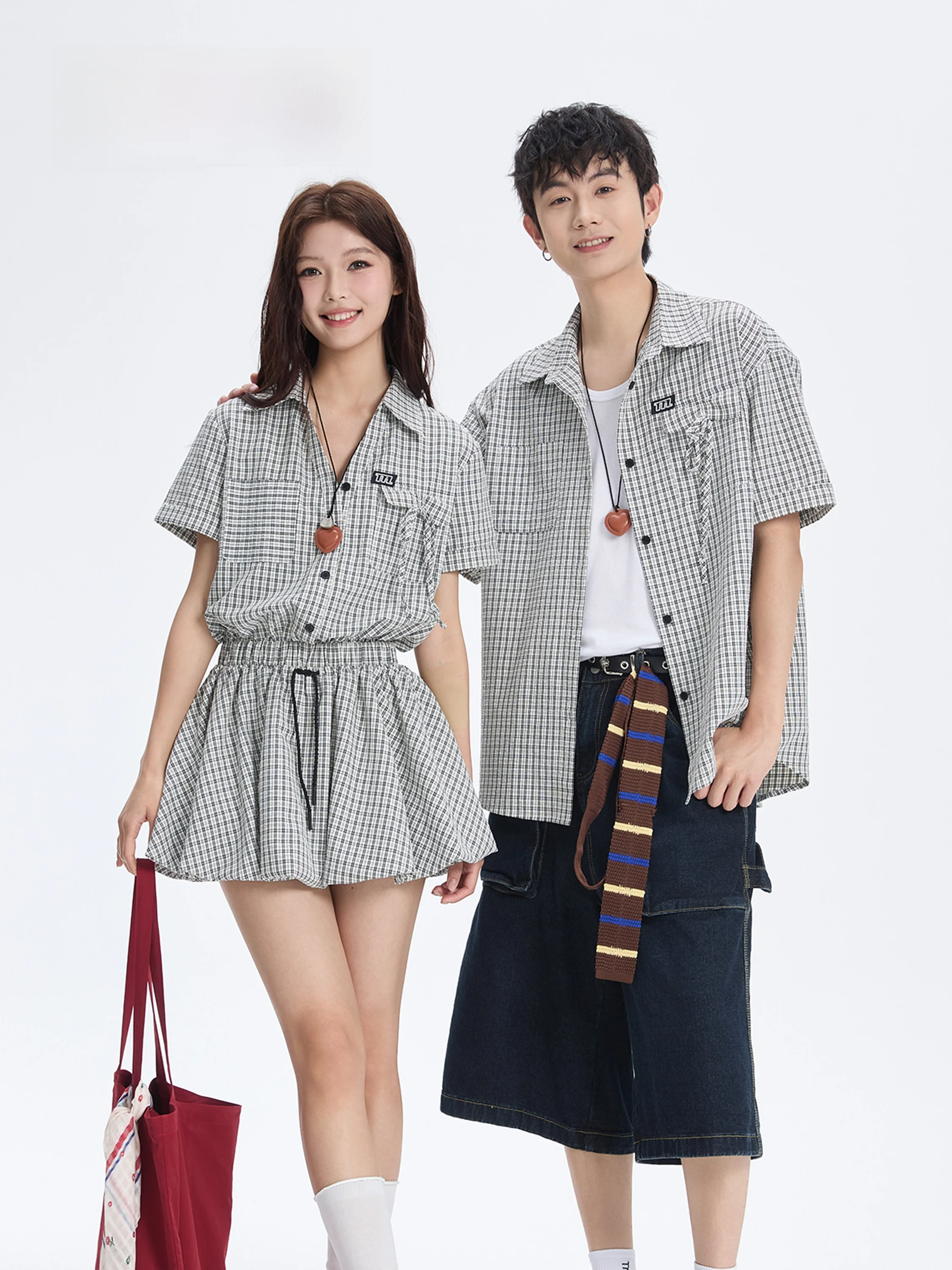 Couple Matching Plaid Design Short Sleeve Shirt Dress Women's Slim Fit Cotton Blend Casual Wear Breathable Soft Fabric
Couple Matching Plaid Design Short Sleeve Shirt Dress Women's Slim Fit Cotton Blend Casual Wear Breathable Soft Fabric