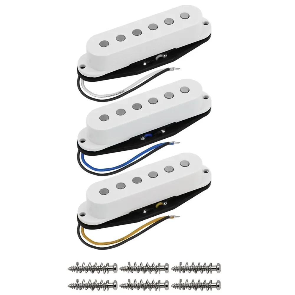 3PCS Vintage Alnico 5 Single Coil Pickup Electric Guitar Neck+Middle+Bridge Pickups White for SSS Guitar Parts
3PCS Vintage Alnico 5 Single Coil Pickup Electric Guitar Neck+Middle+Bridge Pickups White for SSS Guitar Parts