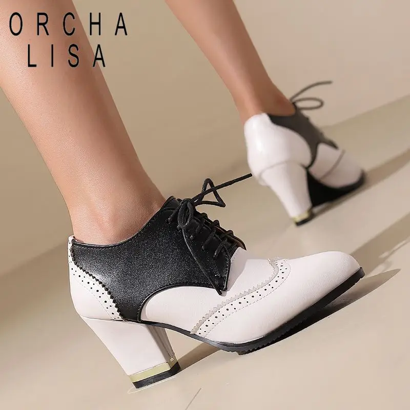 ORCHA LISA Fashion Female Pumps Pointed Toe 8cm Block Heel Lace Up Big Size 41 42 43 Office Lady Casual Daily Shoes Autumn
ORCHA LISA Fashion Female Pumps Pointed Toe 8cm Block Heel Lace Up Big Size 41 42 43 Office Lady Casual Daily Shoes Autumn
