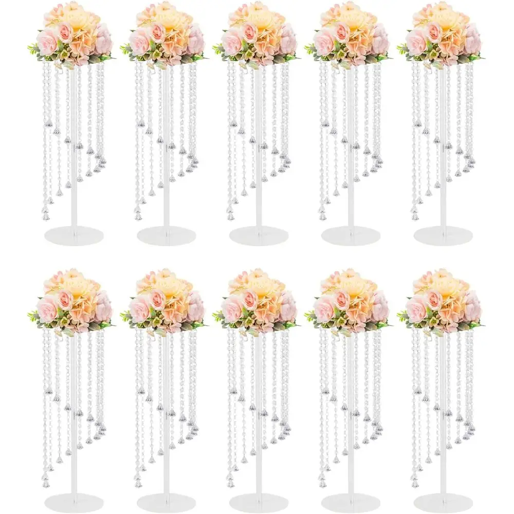 Set of 10 Acrylic Vase Stands, 23.6-Inch Tall for Wedding Centerpieces with Crystal Chains, Ideal for Elegant Table Decor, Geome
Set of 10 Acrylic Vase Stands, 23.6-Inch Tall for Wedding Centerpieces with Crystal Chains, Ideal for Elegant Table Decor, Geome