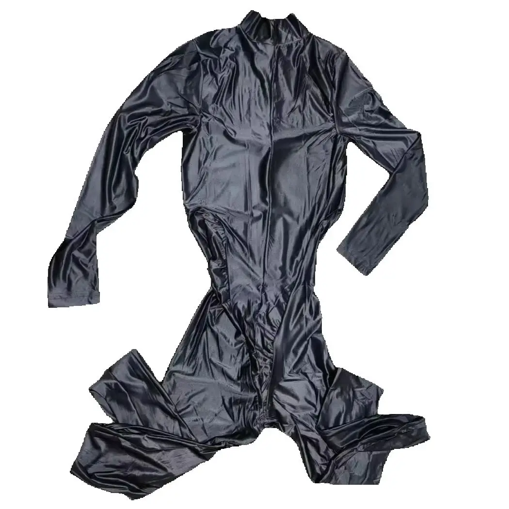 Patchwork Nylon Turtleneck High Cut Catsuit with Long Zipper Open Crotch Bodysuit Sexy Leotard Conjoined Jumpsuit Unitard Women
Patchwork Nylon Turtleneck High Cut Catsuit with Long Zipper Open Crotch Bodysuit Sexy Leotard Conjoined Jumpsuit Unitard Women