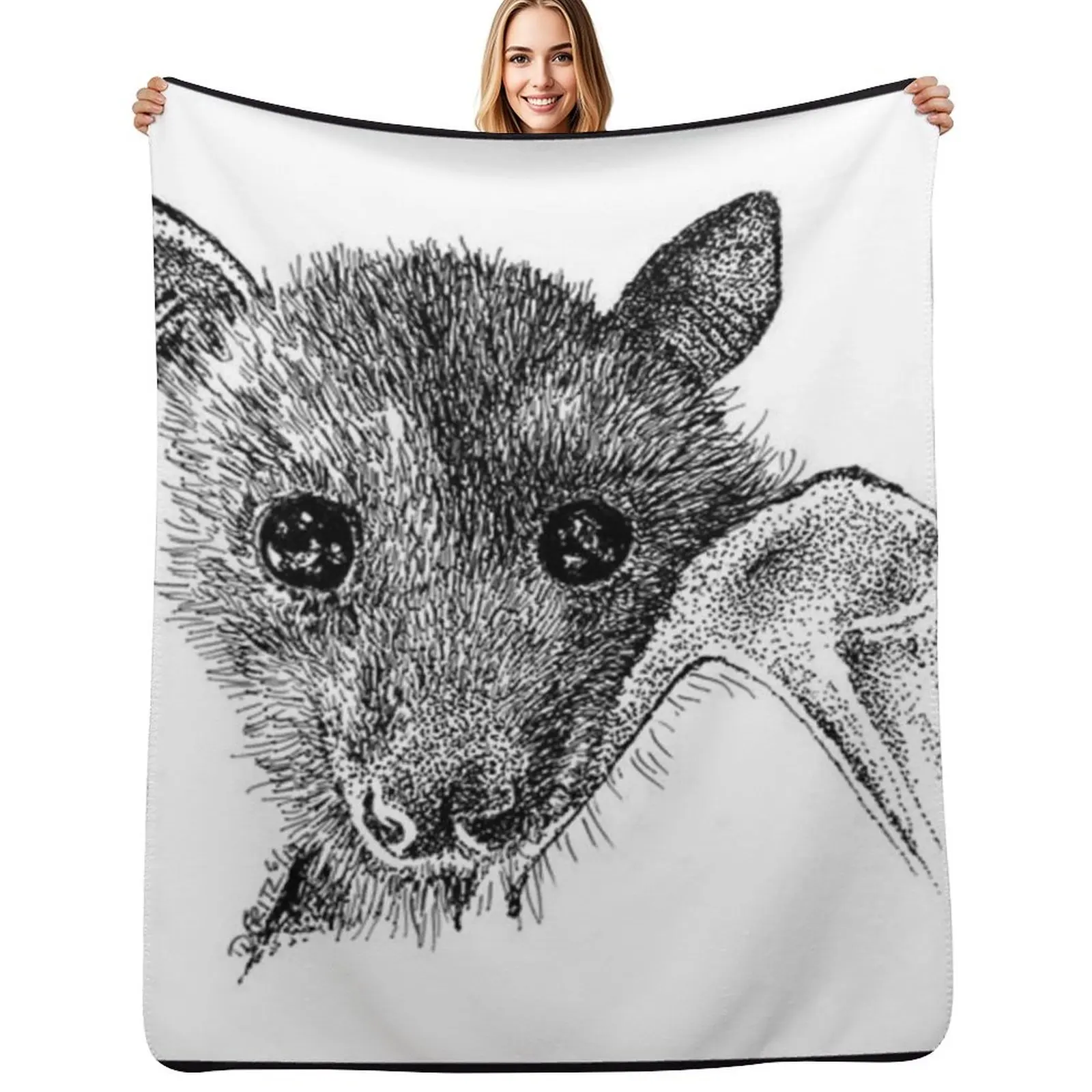 Black Flying Fox Bat In Black And White. Throw Blanket Cute for babies Blankets For Sofas Soft Plaid Blankets
Black Flying Fox Bat In Black And White. Throw Blanket Cute for babies Blankets For Sofas Soft Plaid Blankets