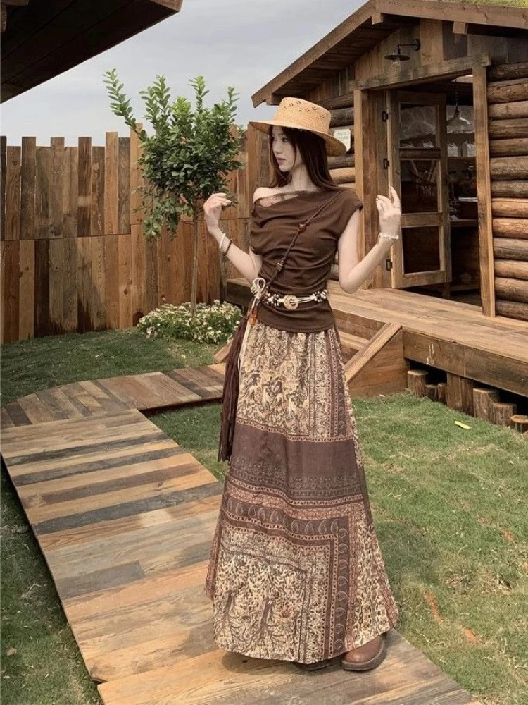 Women’s New Chinese Style Off Shoulder Crop Top High Waist Skirt Set Summer Slim Fit Casual Outfit Elegant Streetwear Two Piece
Women’s New Chinese Style Off Shoulder Crop Top High Waist Skirt Set Summer Slim Fit Casual Outfit Elegant Streetwear Two Piece