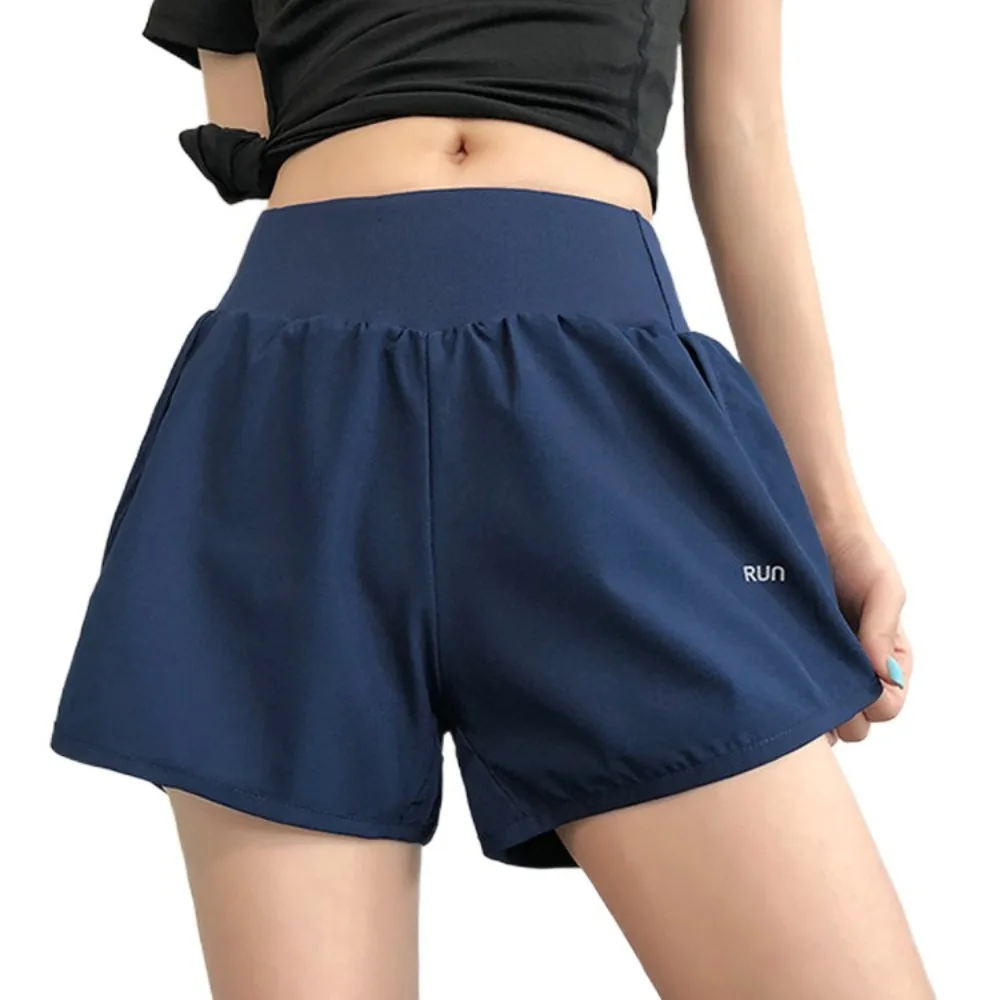 Fashion Anti-glare Lining 2 in 1 Yoga Shorts Side Pockets Loose Fitting Sports Shorts Hem Elastic Quick Dry Fitness Shorts Women 
Fashion Anti-glare Lining 2 in 1 Yoga Shorts Side Pockets Loose Fitting Sports Shorts Hem Elastic Quick Dry Fitness Shorts Women