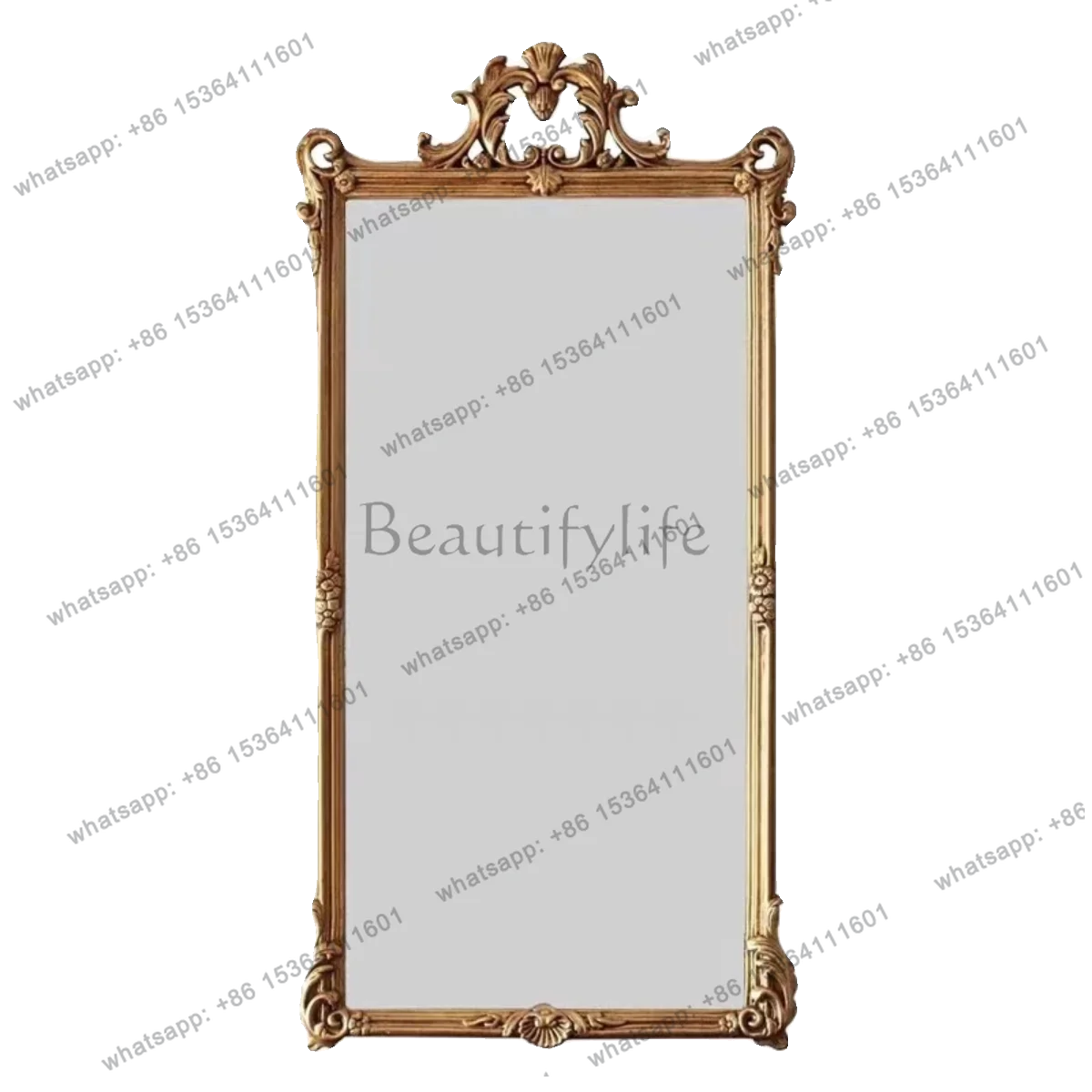 Retro full body floor mirror, retro carved full-length mirror
Retro full body floor mirror, retro carved full-length mirror