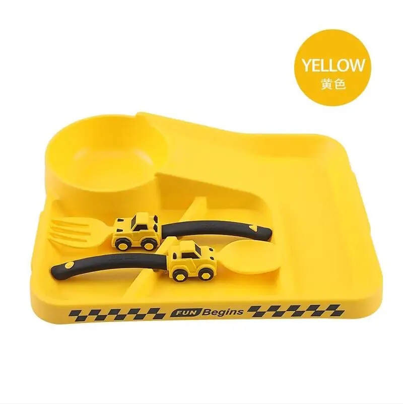 Children Cartoon Racing Dinner Plate Fork Spoon Set, Baby Self-feeding Cutlery Set, Food Supplement Divided Bowl, Baby Non-slip
Children Cartoon Racing Dinner Plate Fork Spoon Set, Baby Self-feeding Cutlery Set, Food Supplement Divided Bowl, Baby Non-slip