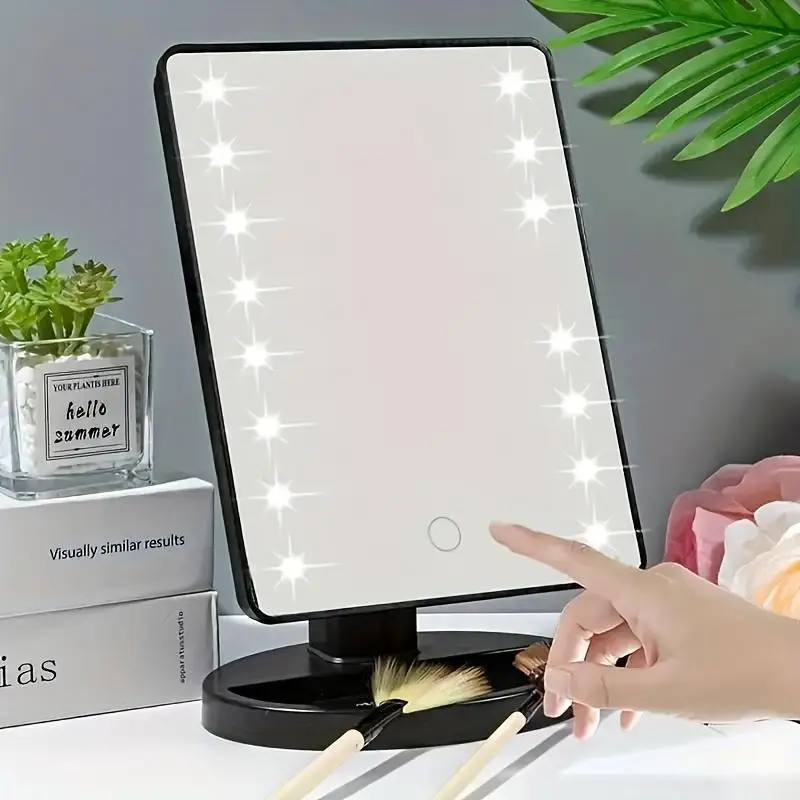 Adjustable LED light desktop makeup mirror fill light desktop luminous mirror with light
Adjustable LED light desktop makeup mirror fill light desktop luminous mirror with light