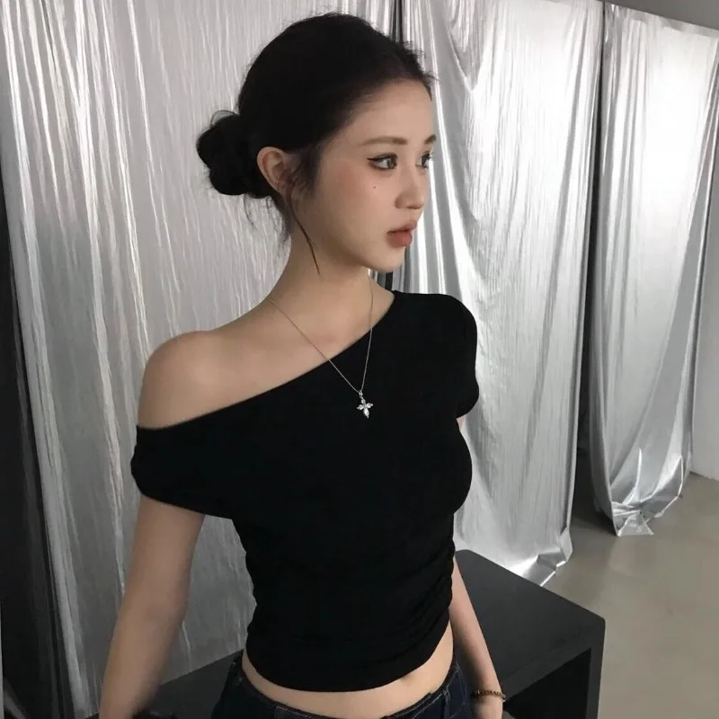 Women Summer Sexy Hottie Slim Appear Thin Solid Color Short Sleeve Irregular T-Shirt Ladies Fashion All-match Office Lady Tops
Women Summer Sexy Hottie Slim Appear Thin Solid Color Short Sleeve Irregular T-Shirt Ladies Fashion All-match Office Lady Tops