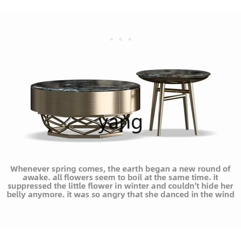 LMM Italian light luxury modern natural marble coffee table high-end luxury stone round coffee table
LMM Italian light luxury modern natural marble coffee table high-end luxury stone round coffee table