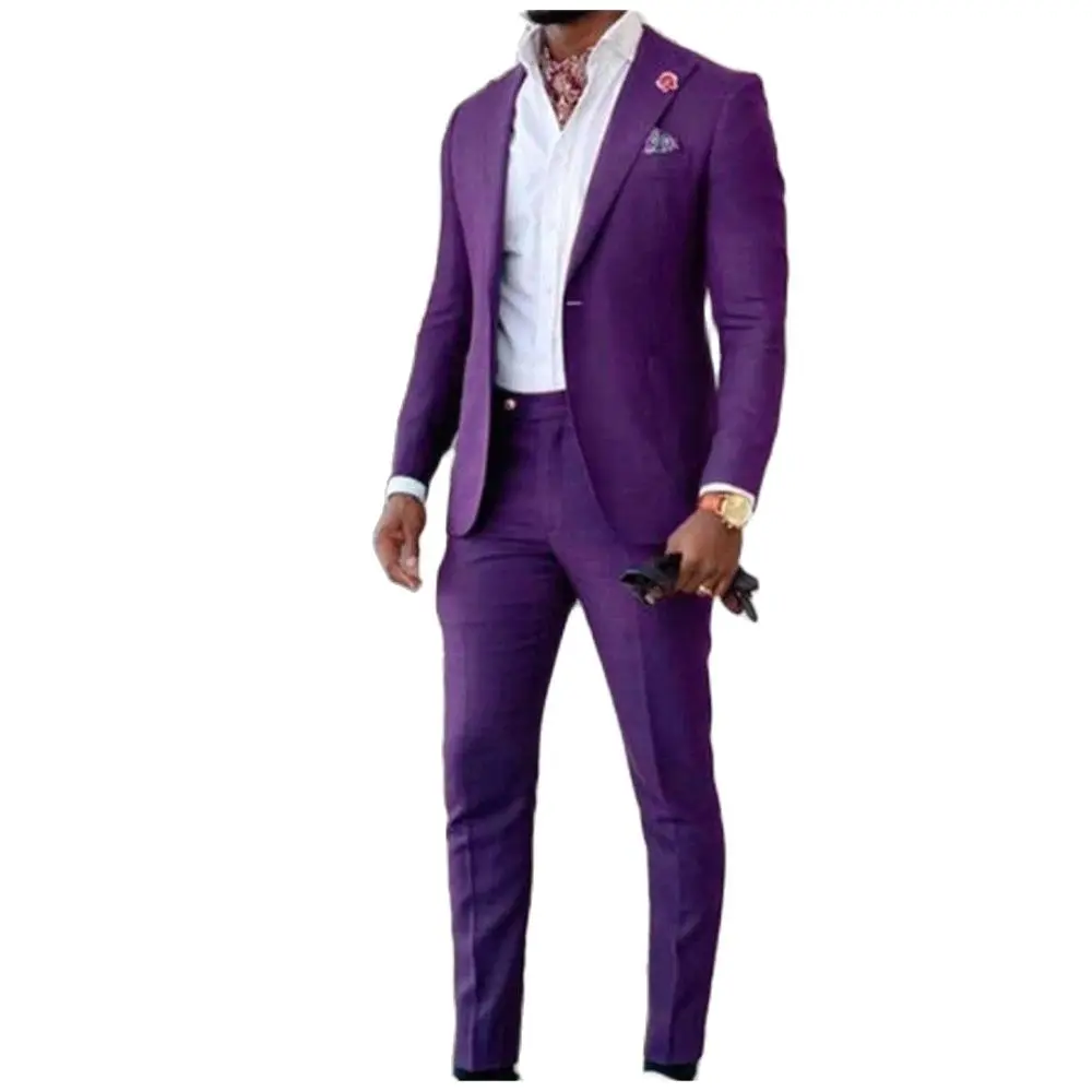 Purple Black Men Suits Peaked Lapel Groom Wedding Business Formal Classic Costume Suits Blazer Jacket Pants 2 Pcs
Purple Black Men Suits Peaked Lapel Groom Wedding Business Formal Classic Costume Suits Blazer Jacket Pants 2 Pcs