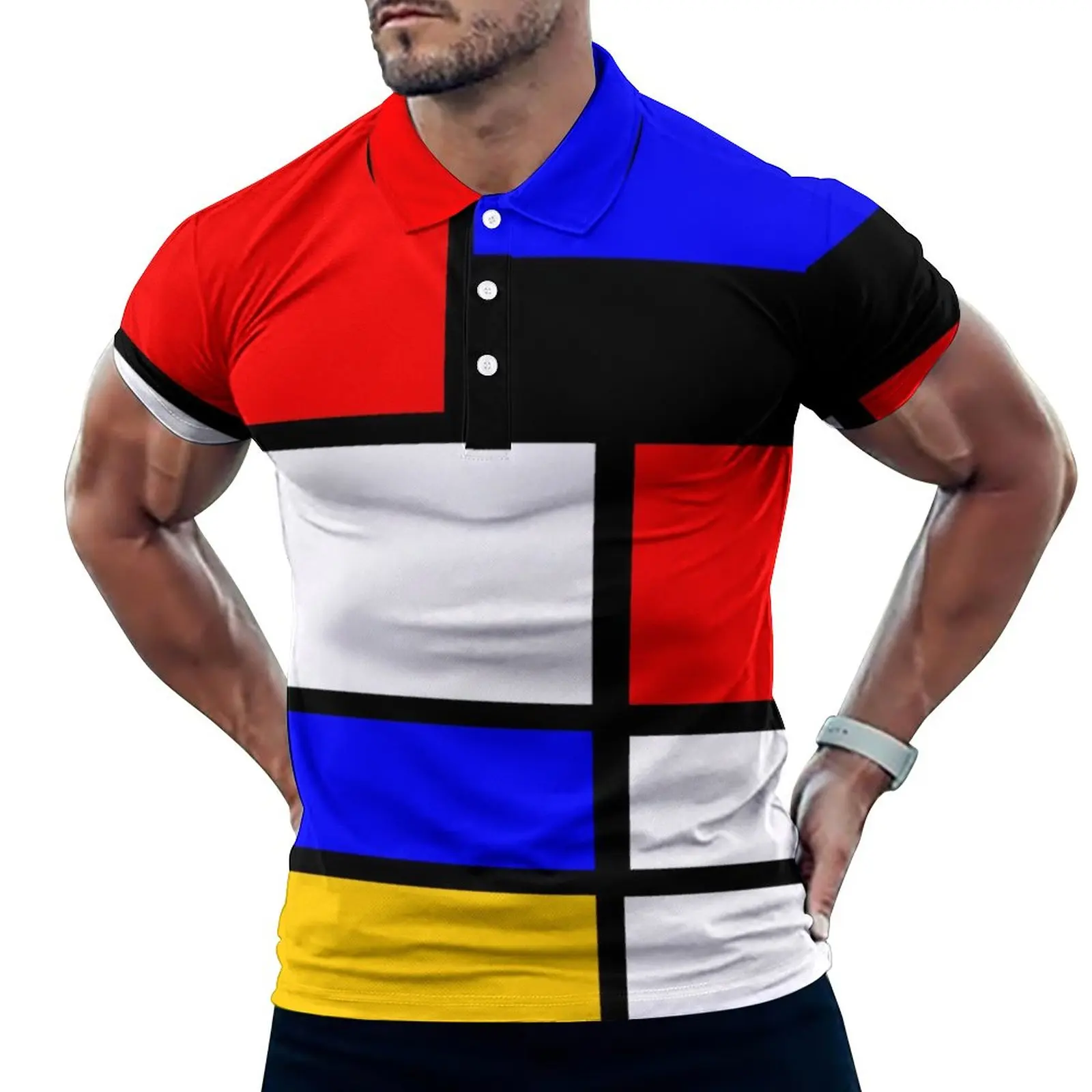 Multi Geometric Print Polo Shirts Art Mondrian Style Casual Shirt Summer Streetwear T-Shirts Collar Graphic Oversized Clothing
Multi Geometric Print Polo Shirts Art Mondrian Style Casual Shirt Summer Streetwear T-Shirts Collar Graphic Oversized Clothing