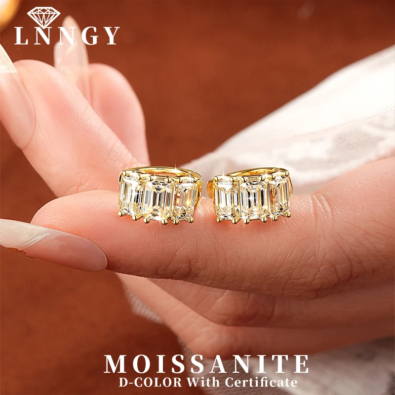 Lnngy 0.8ct Emerald Cut Moissanite Hoop Earrings For Women 14K Gold Filled Round Circel Earring 2026 Trend Jewelry Gift
Lnngy 0.8ct Emerald Cut Moissanite Hoop Earrings For Women 14K Gold Filled Round Circel Earring 2026 Trend Jewelry Gift