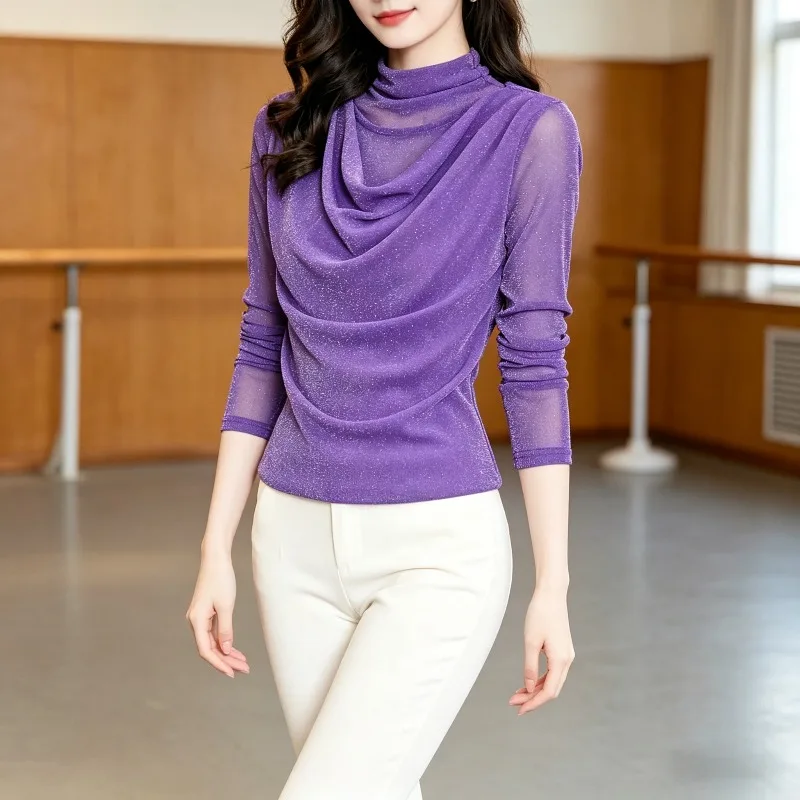 New Latin Dance Ballroom Top Women Round Neck Long Sleeve Top Autumn Elegant Blouse Fashionable Stylish Base Layer Samba Shirt
New Latin Dance Ballroom Top Women Round Neck Long Sleeve Top Autumn Elegant Blouse Fashionable Stylish Base Layer Samba Shirt