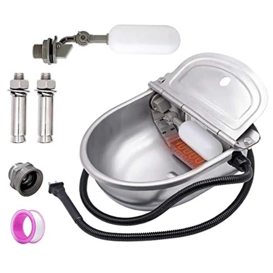 Automatic Heated Dog Water Bowl Stainless Steel Pet Thermal-Bowl Livestock Waterer Constant Temperature Dispenser for Dogs Cow
Automatic Heated Dog Water Bowl Stainless Steel Pet Thermal-Bowl Livestock Waterer Constant Temperature Dispenser for Dogs Cow