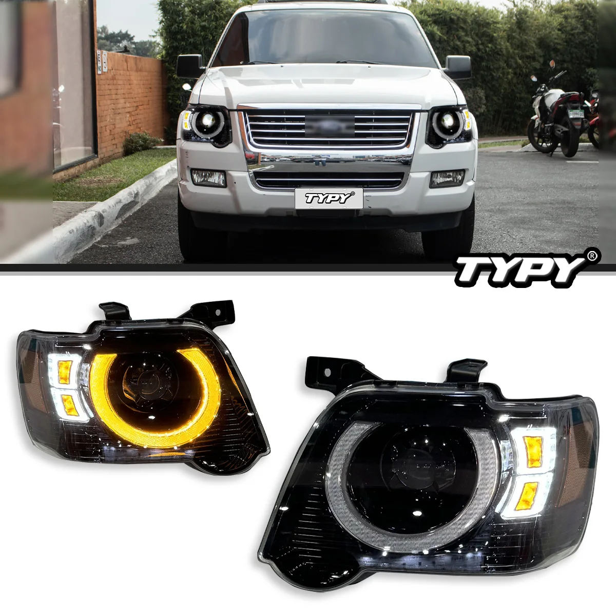 TYPY New LED Car Headlights For Ford Explorer 2006-2010 Headlight Signals Auto Accessories Daytime Running Lights
TYPY New LED Car Headlights For Ford Explorer 2006-2010 Headlight Signals Auto Accessories Daytime Running Lights