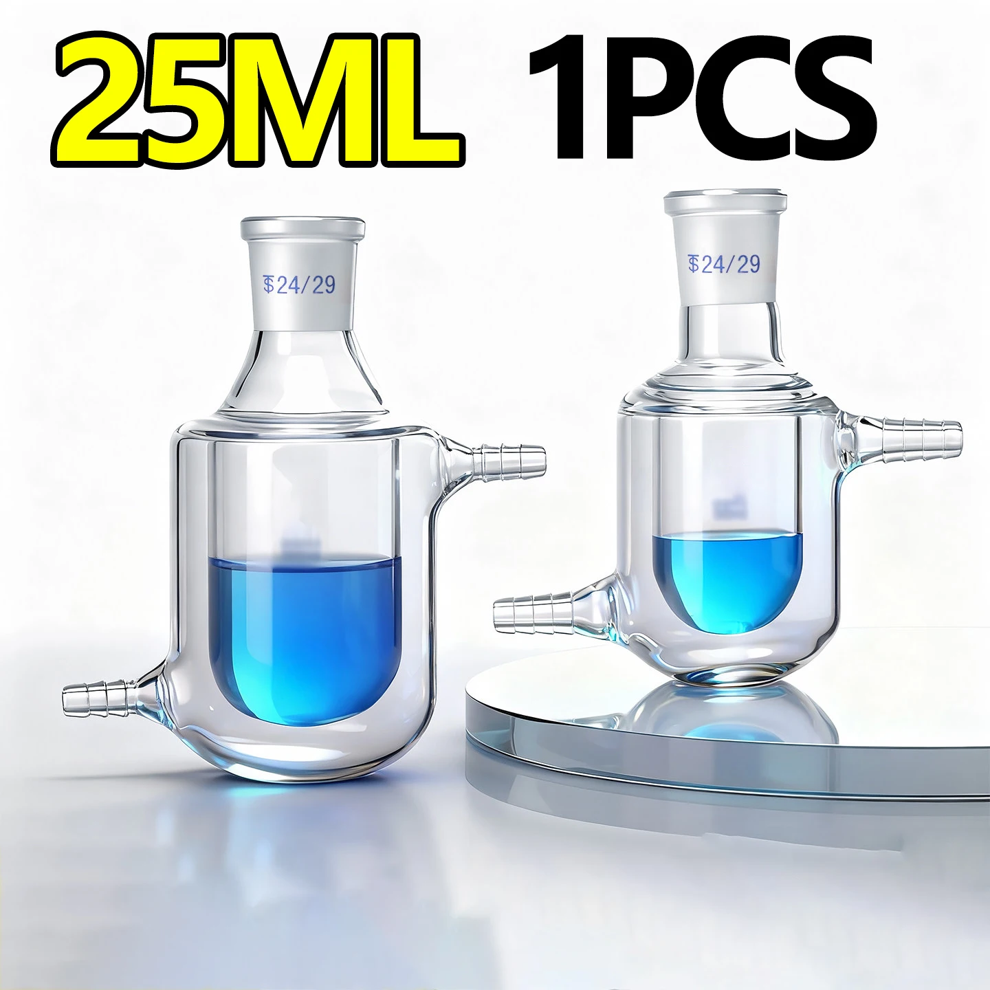 1 piece single-neck jacketed reaction flask 25ml double-layer glass flask round bottom flat bottom
1 piece single-neck jacketed reaction flask 25ml double-layer glass flask round bottom flat bottom