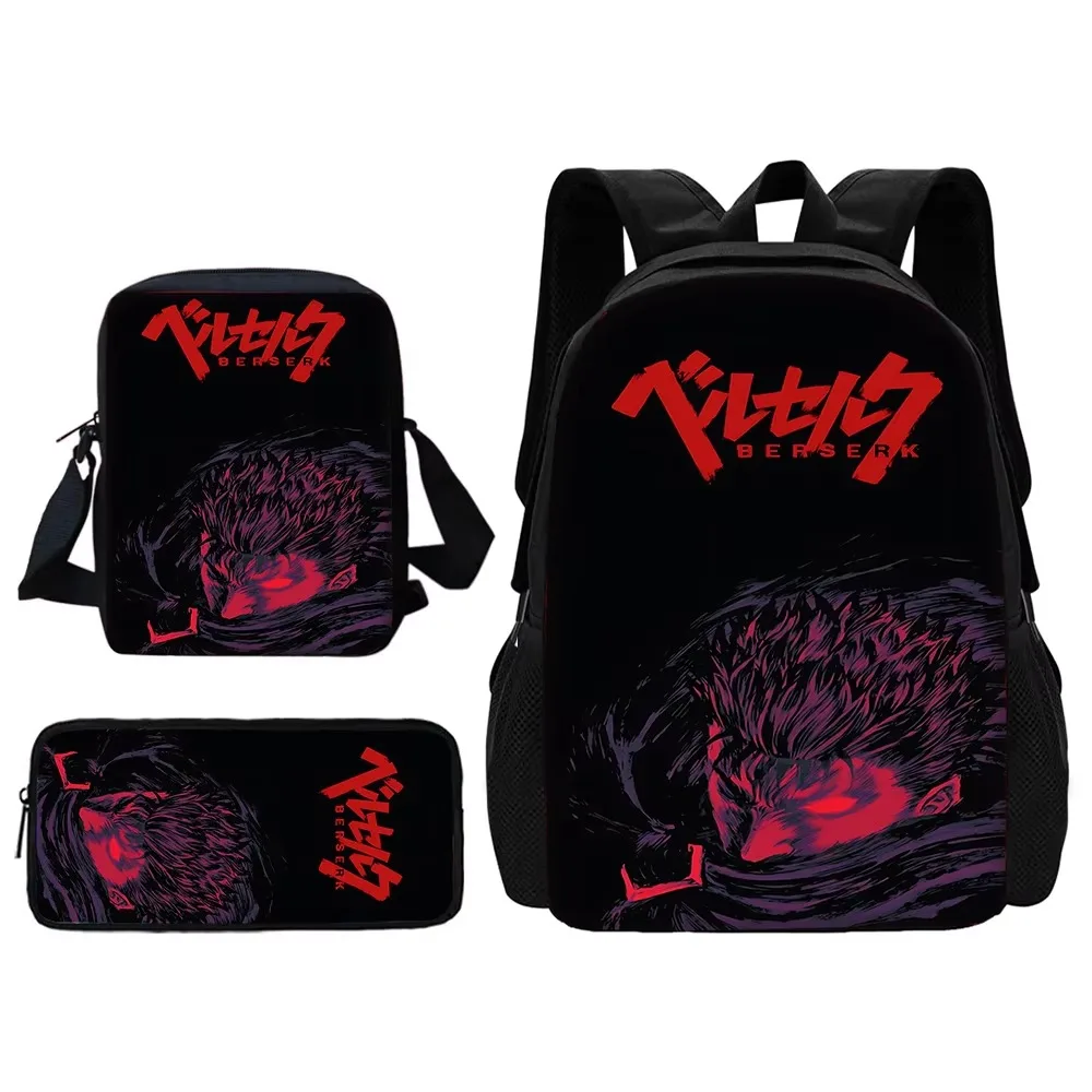 Anime B-berserks School Bag For Boy Girls with Shoulder Bags Pencil box Cartoon Backpack for Child
Anime B-berserks School Bag For Boy Girls with Shoulder Bags Pencil box Cartoon Backpack for Child