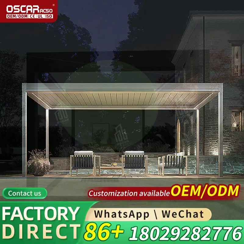 Bioclimatique Louvered 6X6M Aluminium Square Tube Rain Proof Motorized Outdoor Pergola Luxury Markise for Gardens Patios Backyar
Bioclimatique Louvered 6X6M Aluminium Square Tube Rain Proof Motorized Outdoor Pergola Luxury Markise for Gardens Patios Backyar