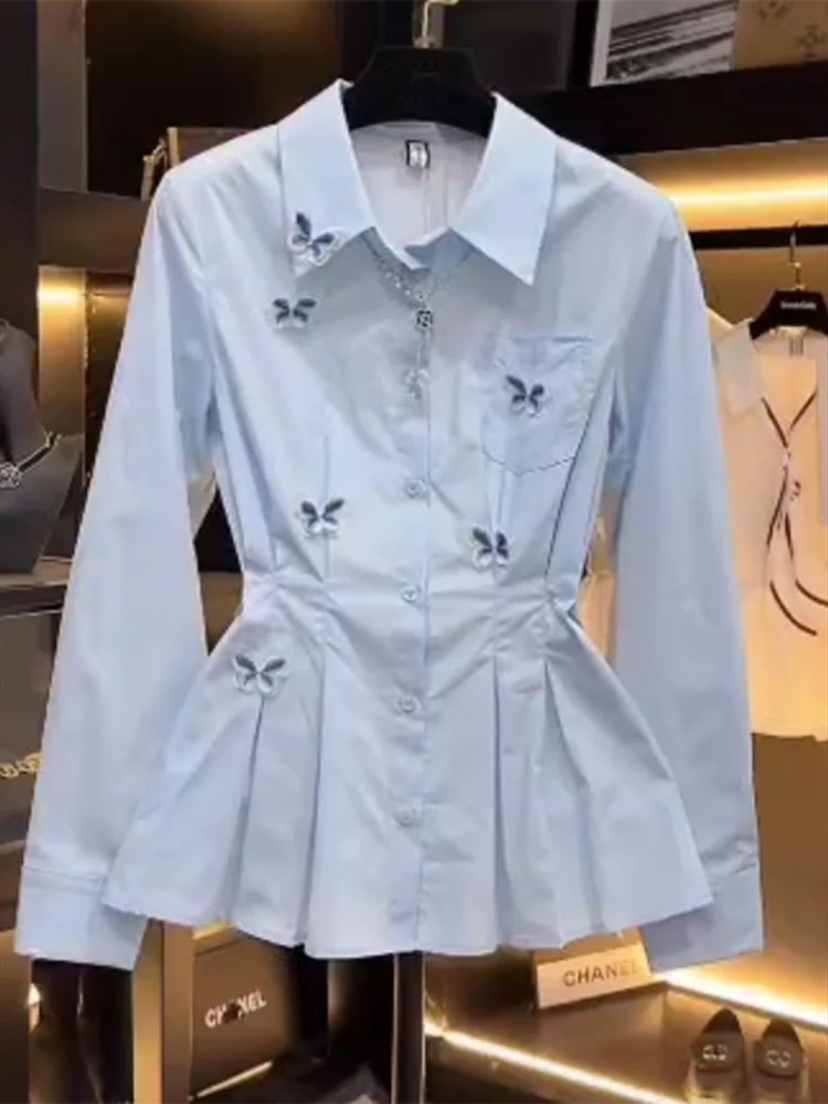 Spring new plus size 2025 fashion high-end sense niche long sleeved POLO collar waist slimming and stylish shirt for women
Spring new plus size 2025 fashion high-end sense niche long sleeved POLO collar waist slimming and stylish shirt for women