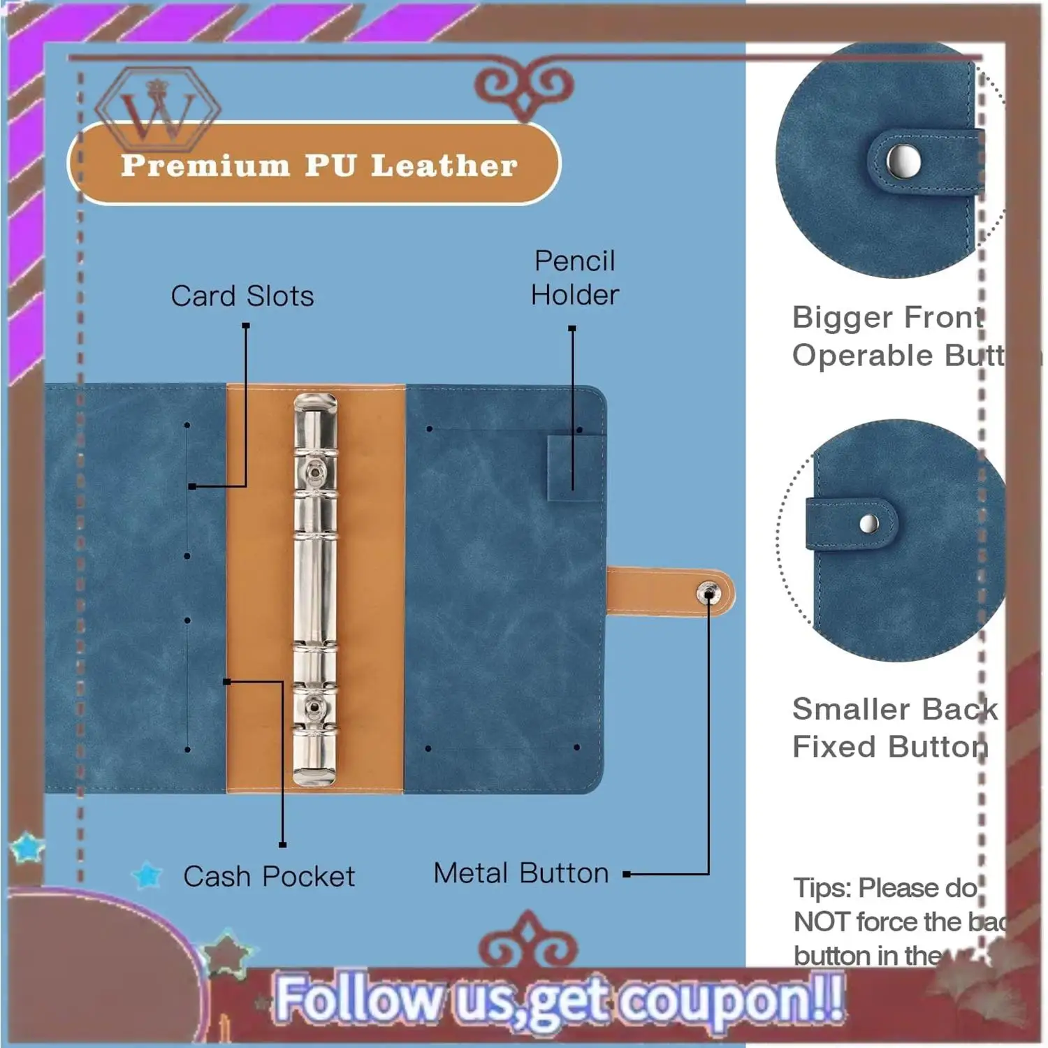 Latest A6 Budget Binder With Zipper Envelopes,Binder Cover Folder Budget Planner With Cash Envelopes Pockets & Label
Latest A6 Budget Binder With Zipper Envelopes,Binder Cover Folder Budget Planner With Cash Envelopes Pockets & Label