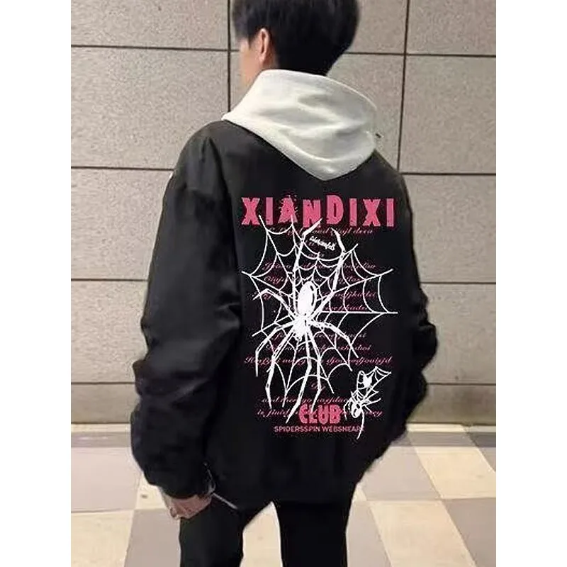 Двухслойная бейсбольная куртка в американском стиле ретро, уличная одежда на весну и осень для пар, молодежная свободная посадка, длинная све
Двухслойная бейсбольная куртка в американском стиле ретро, уличная одежда на весну и осень для пар, молодежная свободная посадка, длинная све